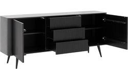 Goossens dressoir seppe zwart eiken - 8203770-01