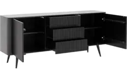 Goossens dressoir seppe zwart eiken - 8203770-01