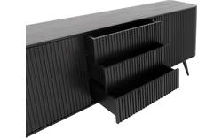 Goossens dressoir seppe zwart eiken - 8203770-01