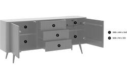 Goossens dressoir seppe wit eiken - 8202882-01