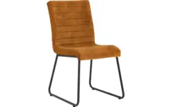 Goossens eetkamerstoel dax geel stof - 8203777-02