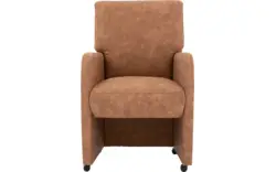 Goossens eetkamerstoel leen bruin microvezel - 8203896-01