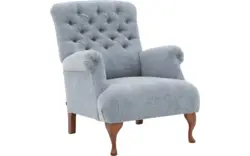 Goossens fauteuil ashton blauw stof - 8203909-01