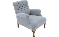 Goossens fauteuil ashton blauw stof - 8203909-01