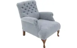 Goossens fauteuil ashton blauw stof - 8203909-01