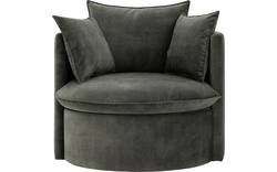 Goossens fauteuil bonne groen stof - 8204034-B-01