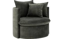 Goossens fauteuil bonne groen stof - 8204034-B-02