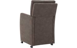 Goossens eetkamerstoel leen bruin micro leer - 8204048-02