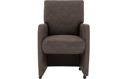 Goossens eetkamerstoel leen bruin micro leer - 8204048-01