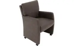 Goossens eetkamerstoel leen bruin micro leer - 8204048-01