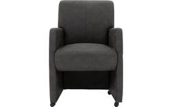 Goossens eetkamerstoel alex grijs micro leer - 8204049-02