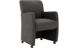 Goossens eetkamerstoel alex grijs micro leer - 8204049-02