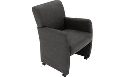 Goossens eetkamerstoel alex grijs micro leer - 8204049-02