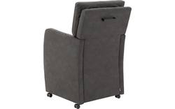 Goossens eetkamerstoel leen grijs micro leer - 8204052-01