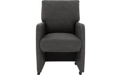 Goossens eetkamerstoel leen grijs micro leer - 8204052-01