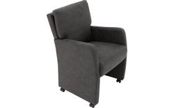 Goossens eetkamerstoel leen grijs micro leer - 8204052-01