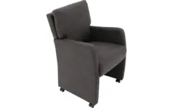 Goossens eetkamerstoel leen grijs micro leer - 8204052-01
