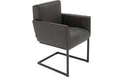 Goossens excellent eetkamerstoel tom groen leer - 8204079-01
