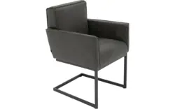 Goossens excellent eetkamerstoel tom groen leer - 8204079-01