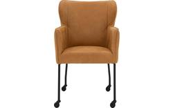 Goossens excellent eetkamerstoel leogang bruin leer - 8204087-02