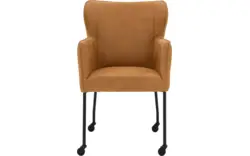 Goossens excellent eetkamerstoel leogang bruin leer - 8204087-02