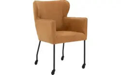 Goossens excellent eetkamerstoel leogang bruin leer - 8204087-02