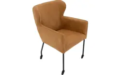 Goossens excellent eetkamerstoel leogang bruin leer - 8204087-02