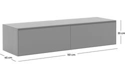 Goossens excellent tv meubel vic zwart eiken - 8213081-01
