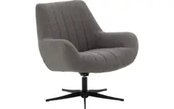 Goossens draaifauteuil kamille grijs stof - 8204611-A-02