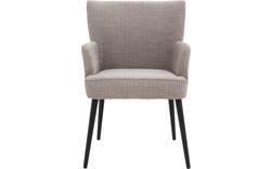 Goossens eetkamerstoel rob grijs stof - 8204698-01