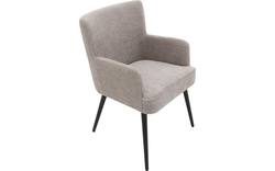 Goossens eetkamerstoel rob grijs stof - 8204698-01