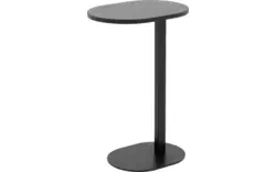 Goossens nachtkastje oval zwart eiken - 8205025-02