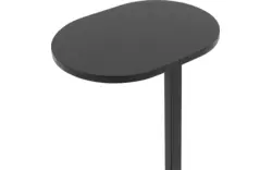 Goossens nachtkastje oval zwart eiken - 8205025-02