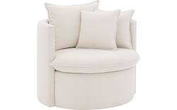 Goossens fauteuil bonne wit stof - 8205027-B-02