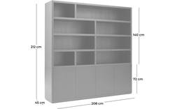 Goossens buffetkast barcelona zwart eiken - 8171447-01