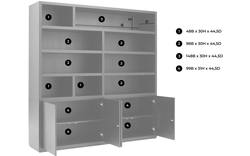 Goossens buffetkast barcelona zwart eiken - 8171447-01