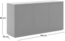 Goossens dressoir barcelona zwart eiken - 8190157-01