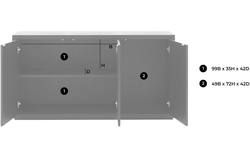 Goossens dressoir barcelona zwart eiken - 8190157-01