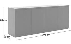 Goossens dressoir barcelona zwart eiken - 8190158-02