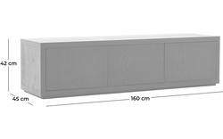 Goossens tv meubel barcelona zwart eiken - 8181421-01