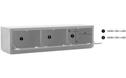 Goossens tv meubel barcelona zwart eiken - 8181421-01