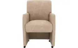Goossens eetkamerstoel alex beige microvezel - 8205431-02