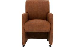 Goossens eetkamerstoel alex bruin microvezel - 8205433-02