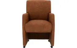 Goossens eetkamerstoel alex bruin microvezel - 8205433-02