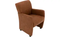 Goossens eetkamerstoel alex bruin microvezel - 8205433-02