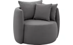Goossens fauteuil terra grijs stof - 8210035-B-02