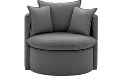 Goossens fauteuil bonne grijs stof - 8210038-B-01