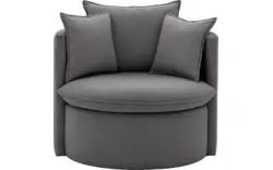Goossens fauteuil bonne grijs stof - 8210038-B-02