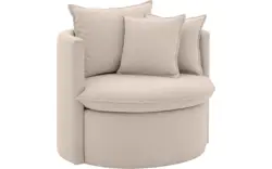 Goossens fauteuil bonne beige stof - 8210039-B-02