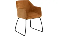 Goossens eetkamerstoel lisbet goud stof - 8210040-01